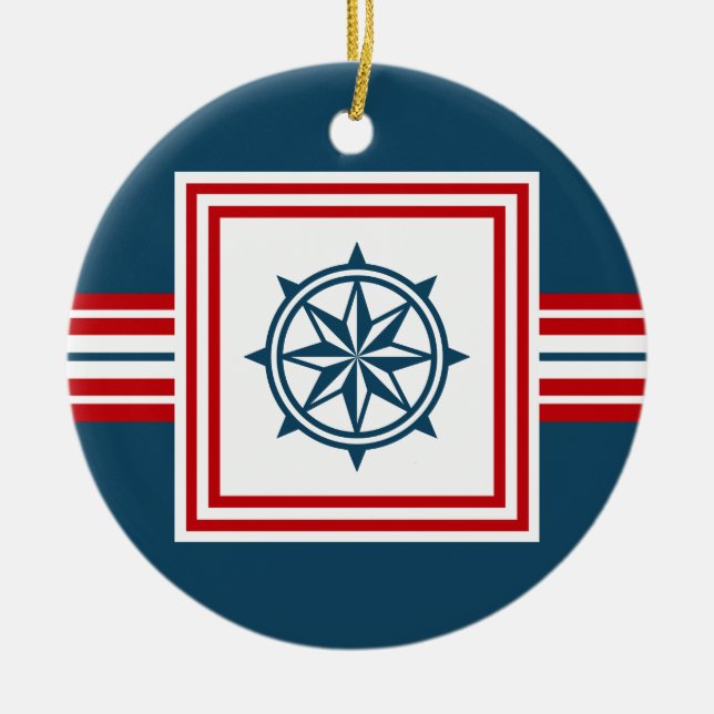 Nautisches Design Weihnachtsschmuck (Vorne)