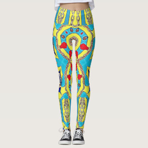 NAUTISCHES DESIGNER-COLLAGE LEGGINGS
