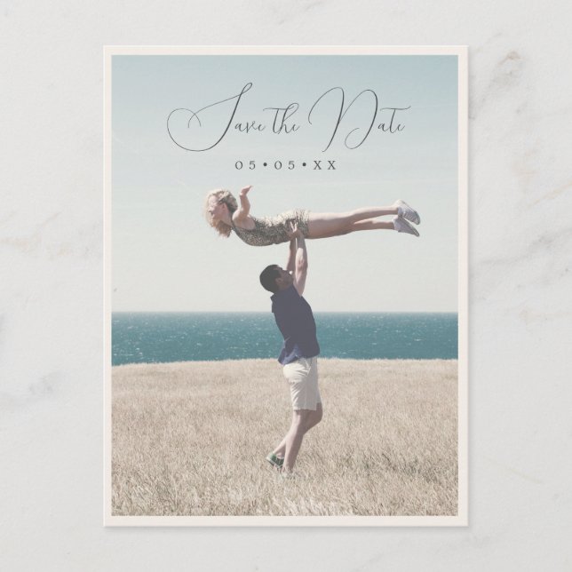 nautisches Foto an der Küste Save the Date Postkarte (Vorderseite)