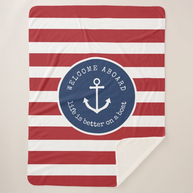 Nautisches Leben ist besser auf einer Bootsdecke G Sherpadecke (Vorderseite)