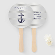 Nautisches Marineblau Anker Silber Gewicht BG Hoch