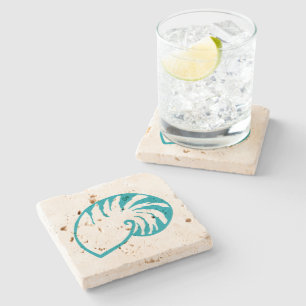 Nautisches Meeresschalen-Stein-Unterglas-Geschenk Steinuntersetzer