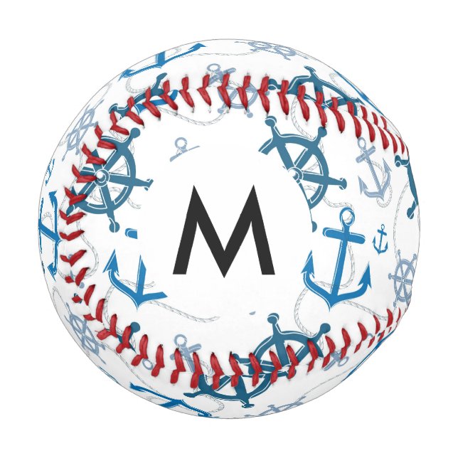 Nautisches Muster Baseball (Vorderseite Links)