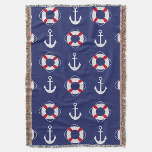 Nautisches Muster für Life Savers & Anchors Decke