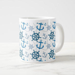 Nautisches Muster Jumbo-Tasse