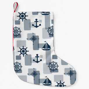 Nautisches Muster Kleiner Weihnachtsstrumpf