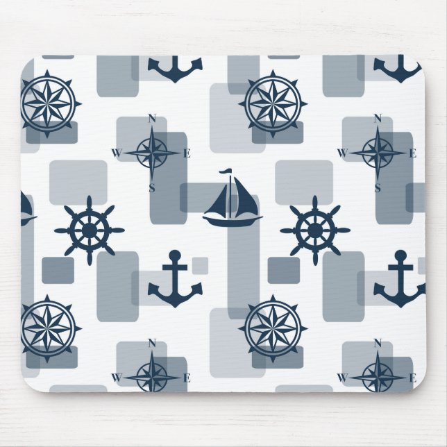 Nautisches Muster Mousepad (Vorne)