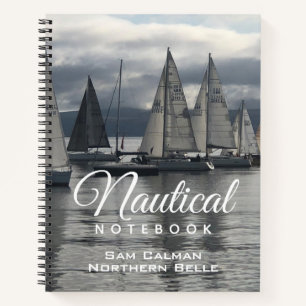 Nautisches Notizbuch mit Besitzername