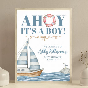 Nautisches Ozean-Jungen-Baby-Shower Poster