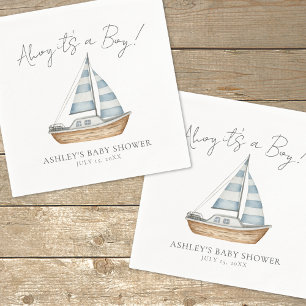 Nautisches Ozean-Jungen-Baby-Shower Serviette