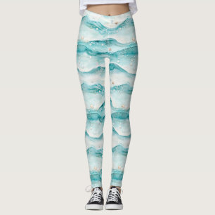 Nautisches Ozean-Muschel-Muster Leggings