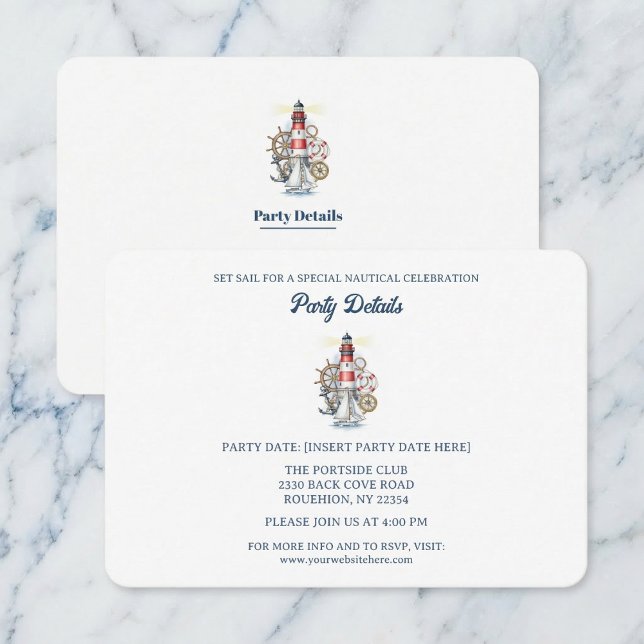 Nautisches Ozeanbake-QR-Code RSVP Karte (Plan your perfect ocean day.)