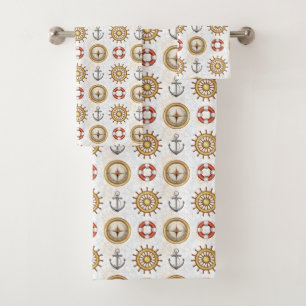 Nautisches Pattern Handtuchhandtuch-Set Badhandtuch Set