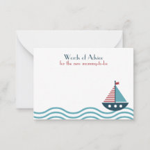 Nautisches rotes und blaues Boot BABY SHOWER GEBUR