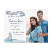 Nautisches Save the Date Foto