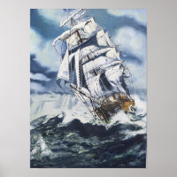 Nautisches Schiff auf Ocean Painting
