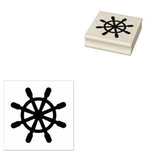 Nautisches Schiffrad Gummistempel