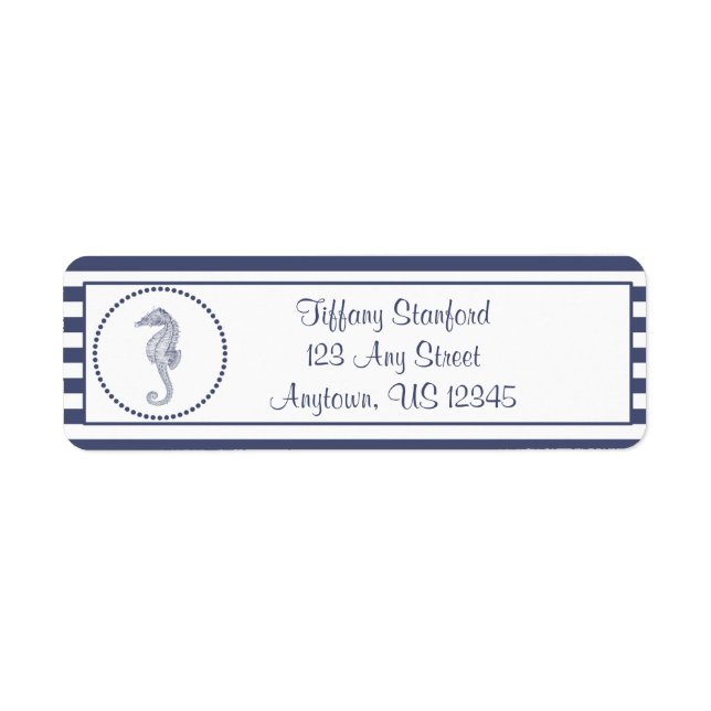 Nautisches Seepferd | PERSONALISIERT (Vorne)