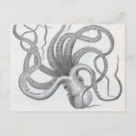 Nautisches Steampunk-Oktopus Vintage kraken-Design Postkarte