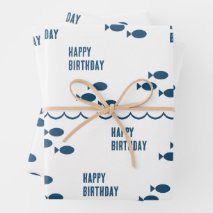 Nautisches Thema Alles Gute zum Geburtstag Geschenkpapier Set