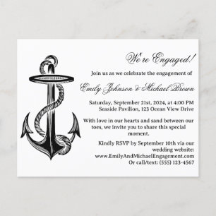 Nautisches Thema Einladung zur Engagement Party Postkarte