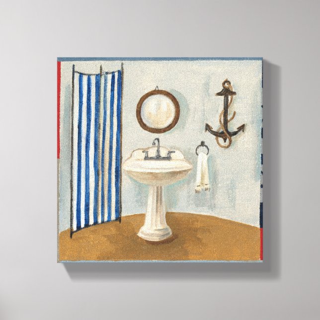 Nautisches Themenbad Leinwanddruck (Vorderseite)