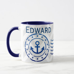 Nautisches Zickzack Siegel Tasse