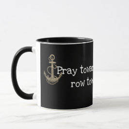 Nautisches Zitat mit Anker Tasse