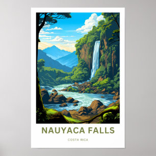 Nauyaca Falls Costa Rica Travel Print Poster