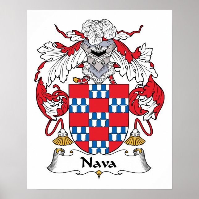 Nava Familienwappen Poster (Vorne)