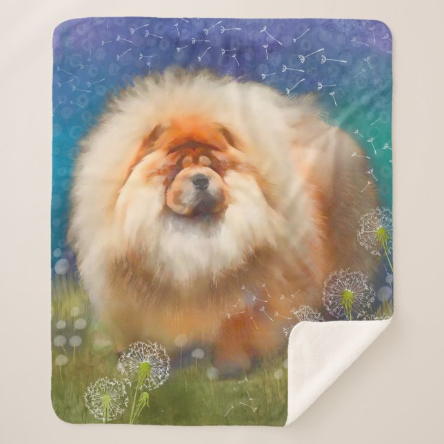 NAVA in der Dandelion-Chow Sherpa Decke 3 Größen Sherpadecke (Vorderseite)