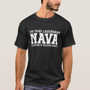 Nava Surname Funny Team Familienname Nava T Sh T-Shirt