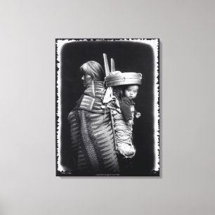 Navaho-Frau mit einem Pfosten auf ihrem Rücken Leinwanddruck