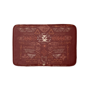 Navajo Aztec: Ethnisches Doodle-Muster. Badematte