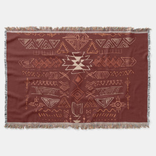 Navajo Aztec: Ethnisches Doodle-Muster. Decke