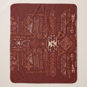 Navajo Aztec: Ethnisches Doodle-Muster. Sherpadecke