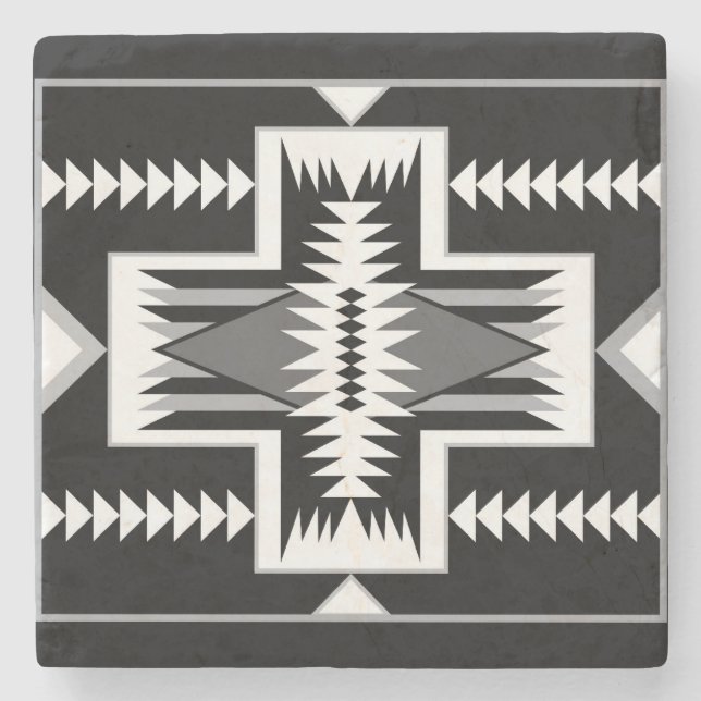 Navajo Design - 3 Keramiken Tile Steinuntersetzer (Vorderseite)