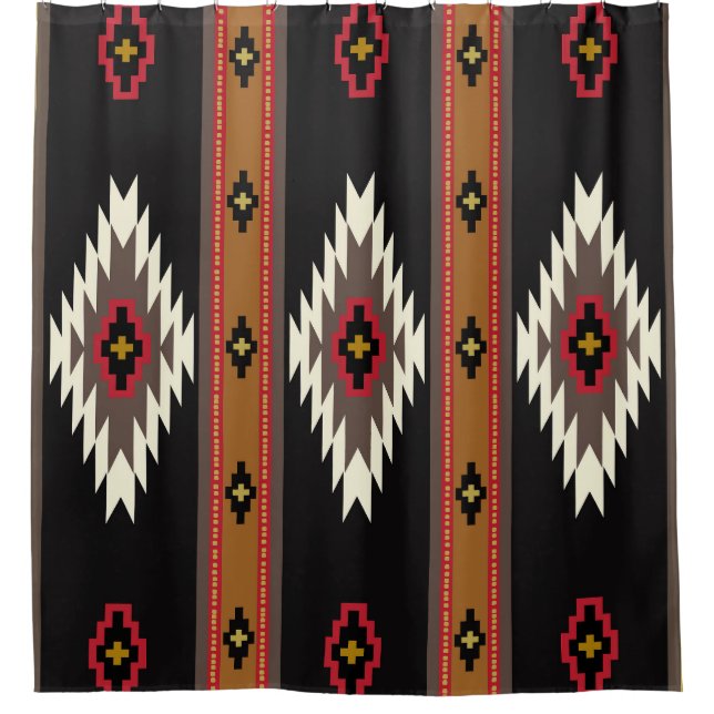 Navajo Design 7 Bandana Duschvorhang (Vorderseite)