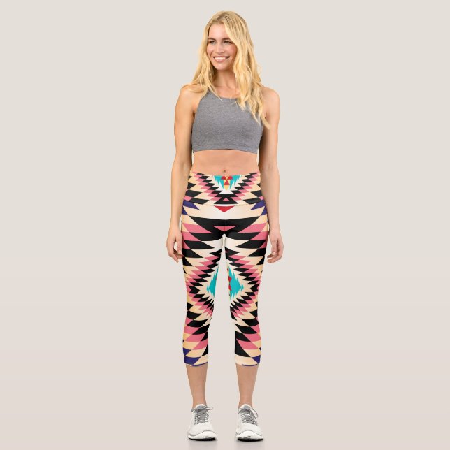 Navajo Design-7 High Waisted Capris (Vorderseite)