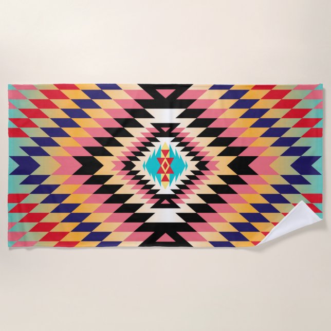 Navajo Design-7 Strandtuch (Vorderseite)