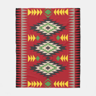 Navajo Design Muster-1 Fleece Blanket