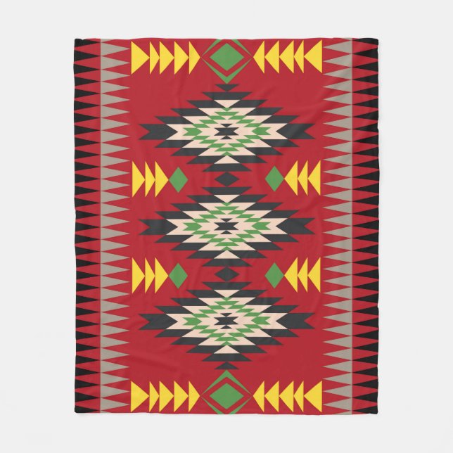 Navajo Design Muster-1 Fleece Blanket (Vorderseite)