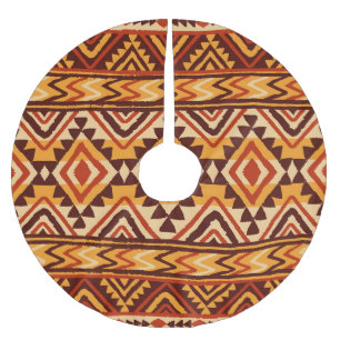 Navajo Ethnic Ornament: Vintag nahtlos Polyester Weihnachtsbaumdecke