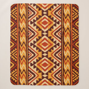 Navajo Ethnic Ornament: Vintag nahtlos Sherpadecke