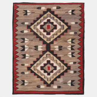 NAVAJO-FEDERMUSTER-TAPETE 1900er Nachdruck Fleecedecke