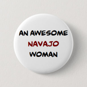 Navajo-Frau, großartige Kaffeetasse Button