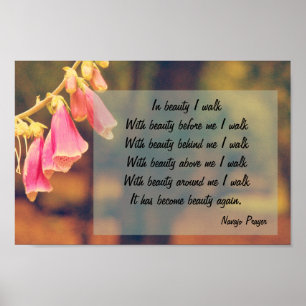 Navajo Gebet Spaziergang in Beauty Poster