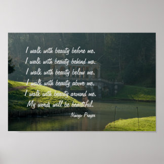 Navajo Gebet Spaziergang in Beauty Poster