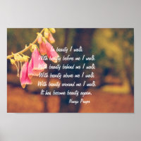 Navajo Gebet Spaziergang in Beauty Poster