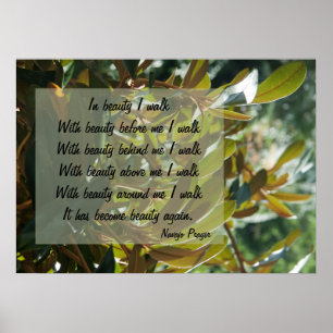 Navajo Gebet Spaziergang in Beauty Poster